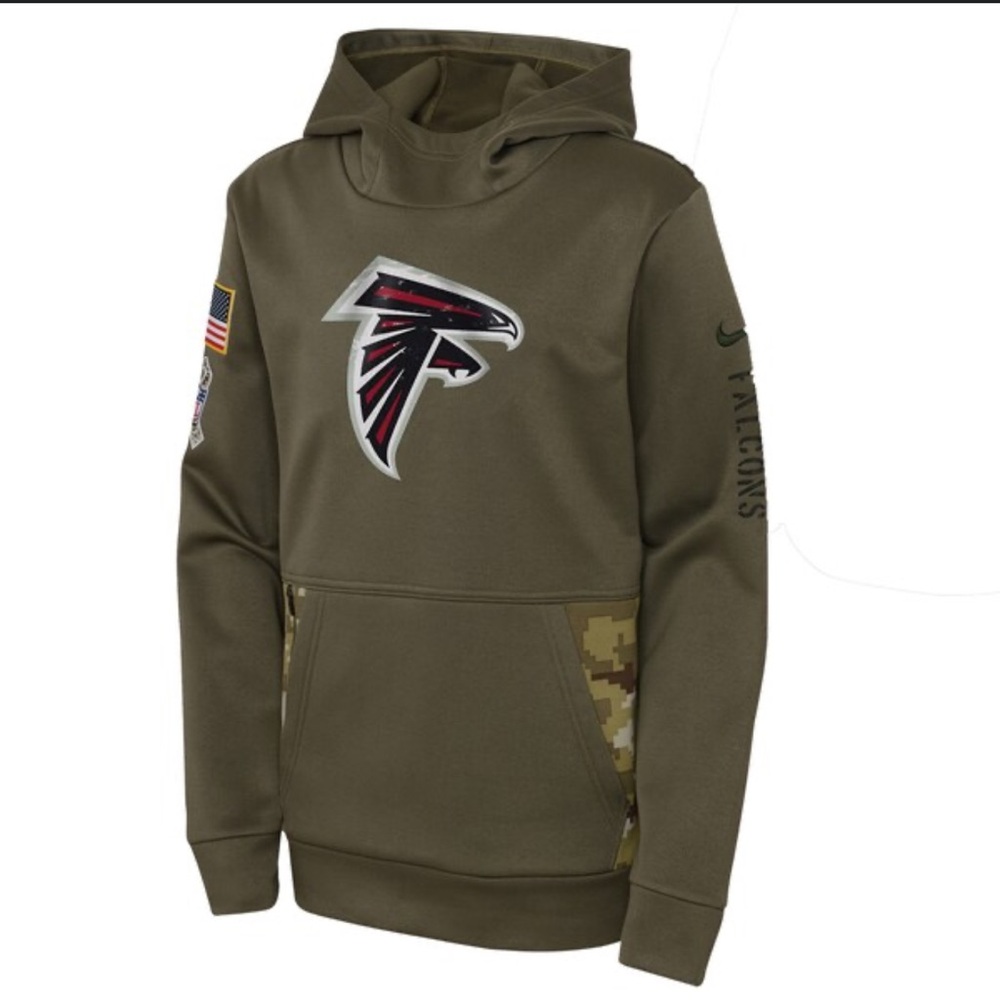 NFL Atlanta Falcons Nike Therma-Fit Camouflage Salute Hoodie Jacket Men's Medium